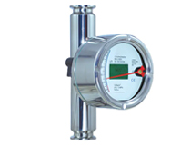 Visual flow meter for low-flow liquids and gases with a tapered tube and float